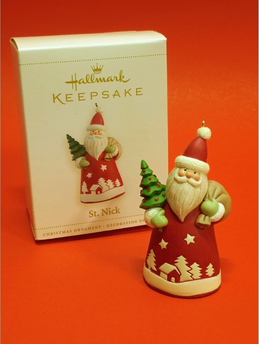 Vintage 2006 Ornaments Hallmark Saint Nick Santa Claus Rhinestone Country Core